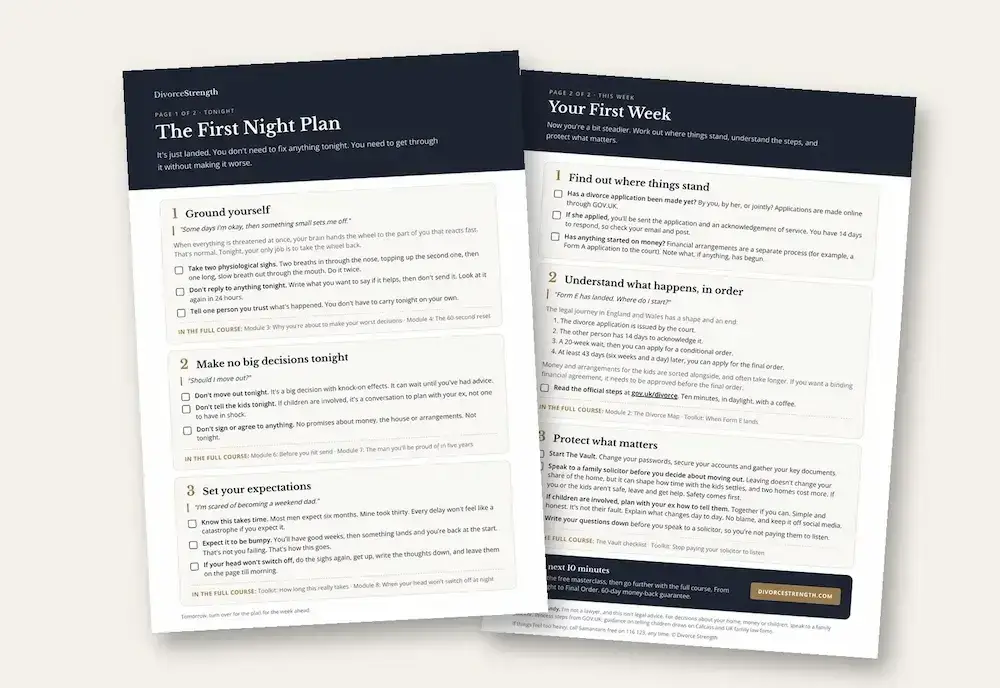 The First Night Plan