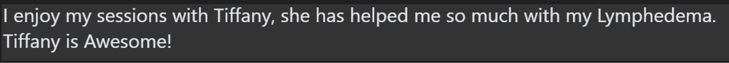 Client testimonial