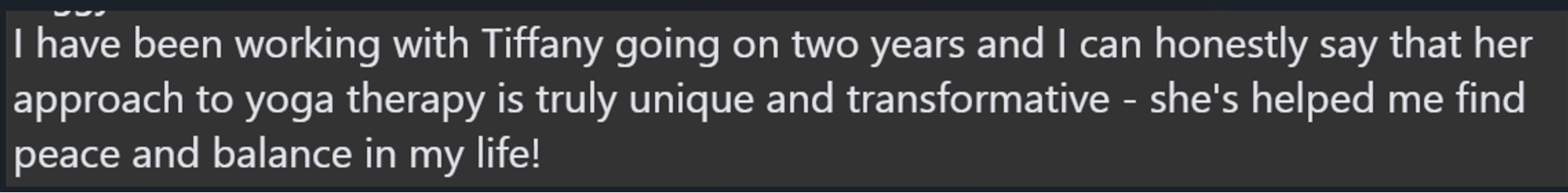 Client testimonial