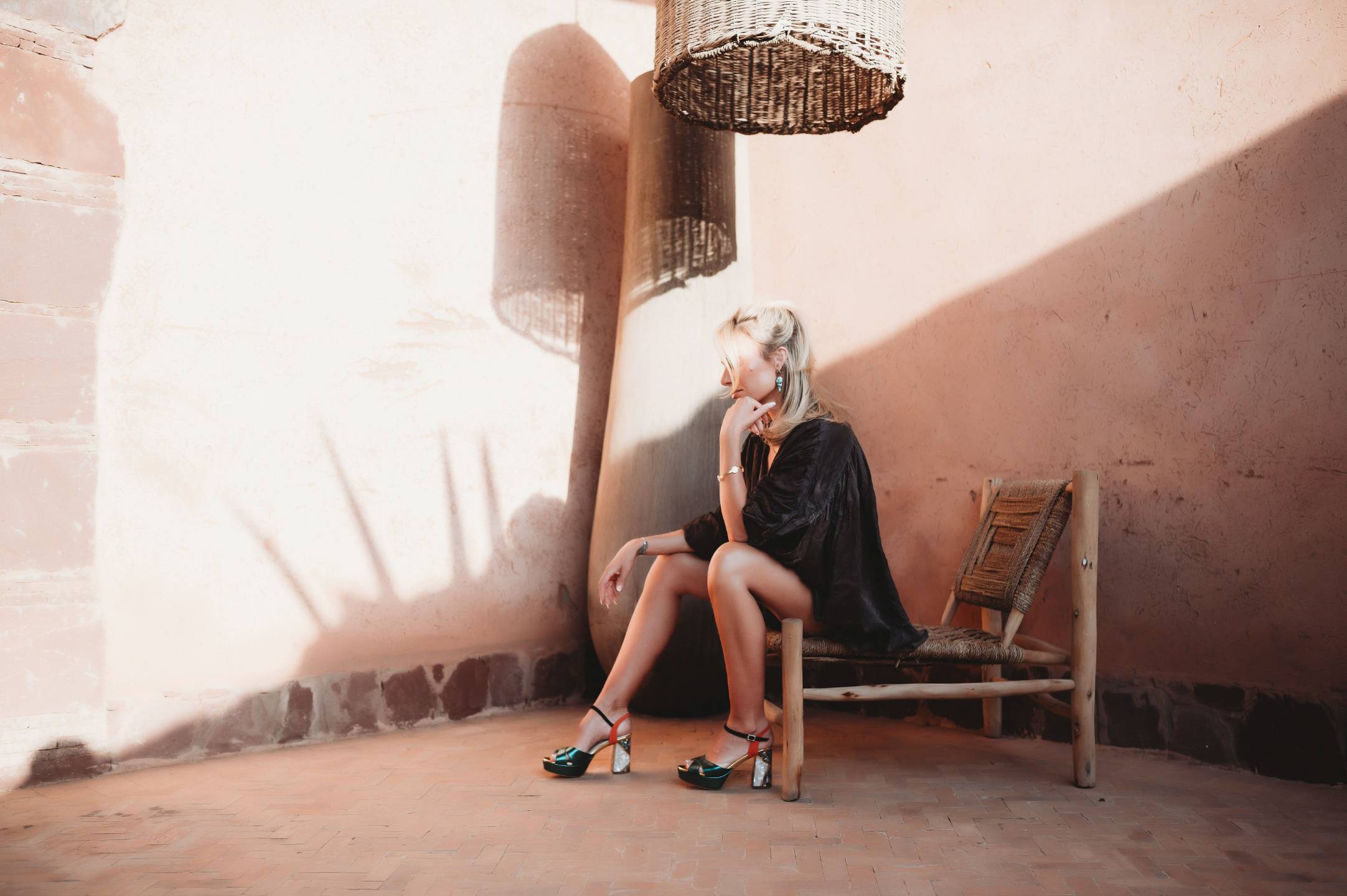Golden light on a Marrakech wall