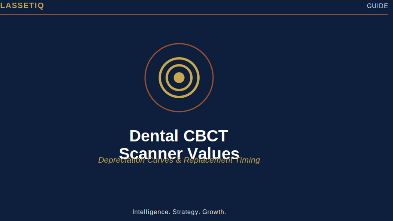 Dental CBCT scanner fair market value guide — depreciation curves and replacement timelines by DentalAssetIQ