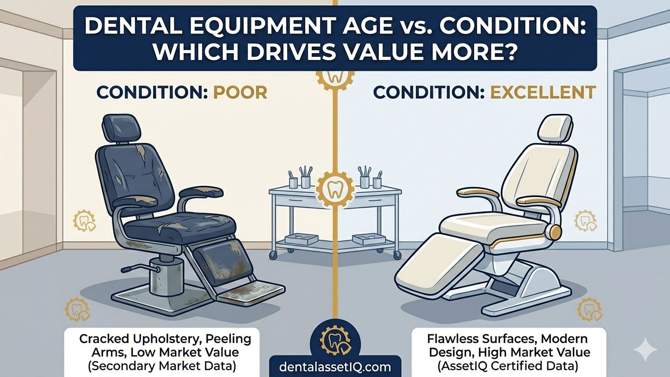 Dental chair age vs condition fair market value comparison