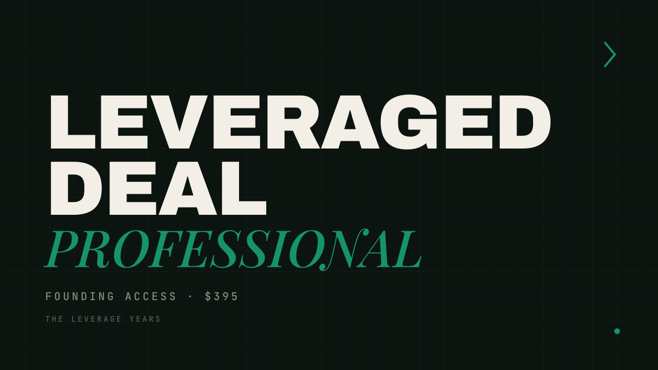 The Leveraged Professional for Deal Professionals