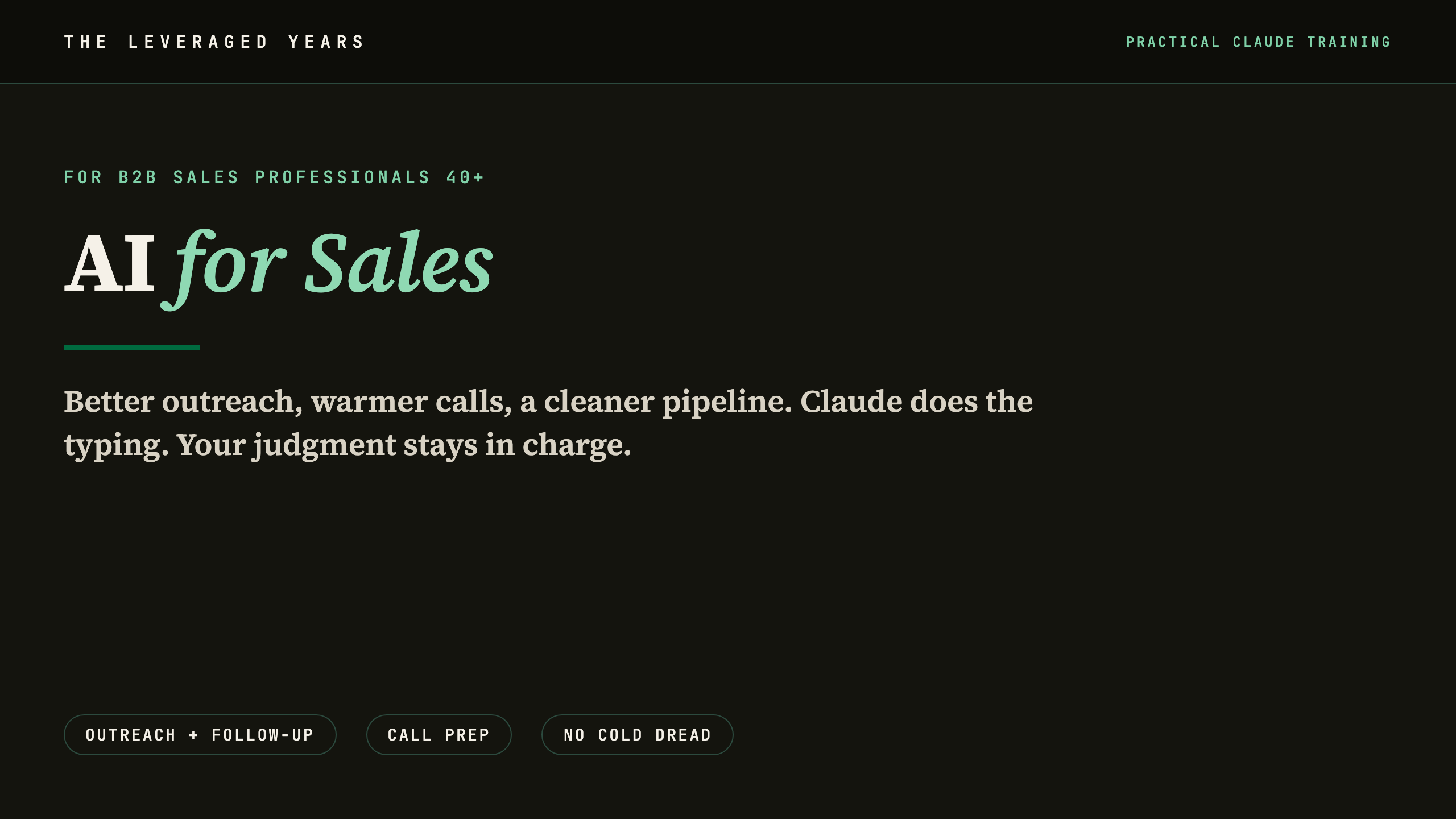 AI for Sales course cover