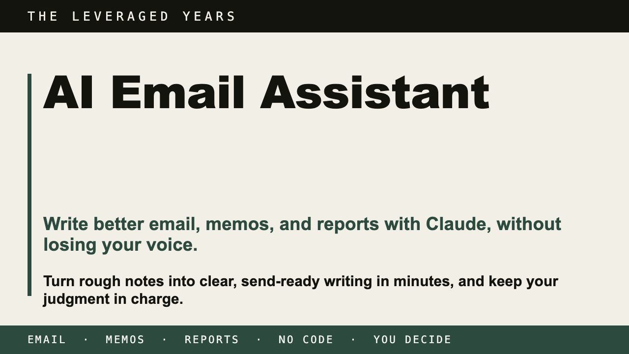 AI Email Assistant for Professionals 40+ course