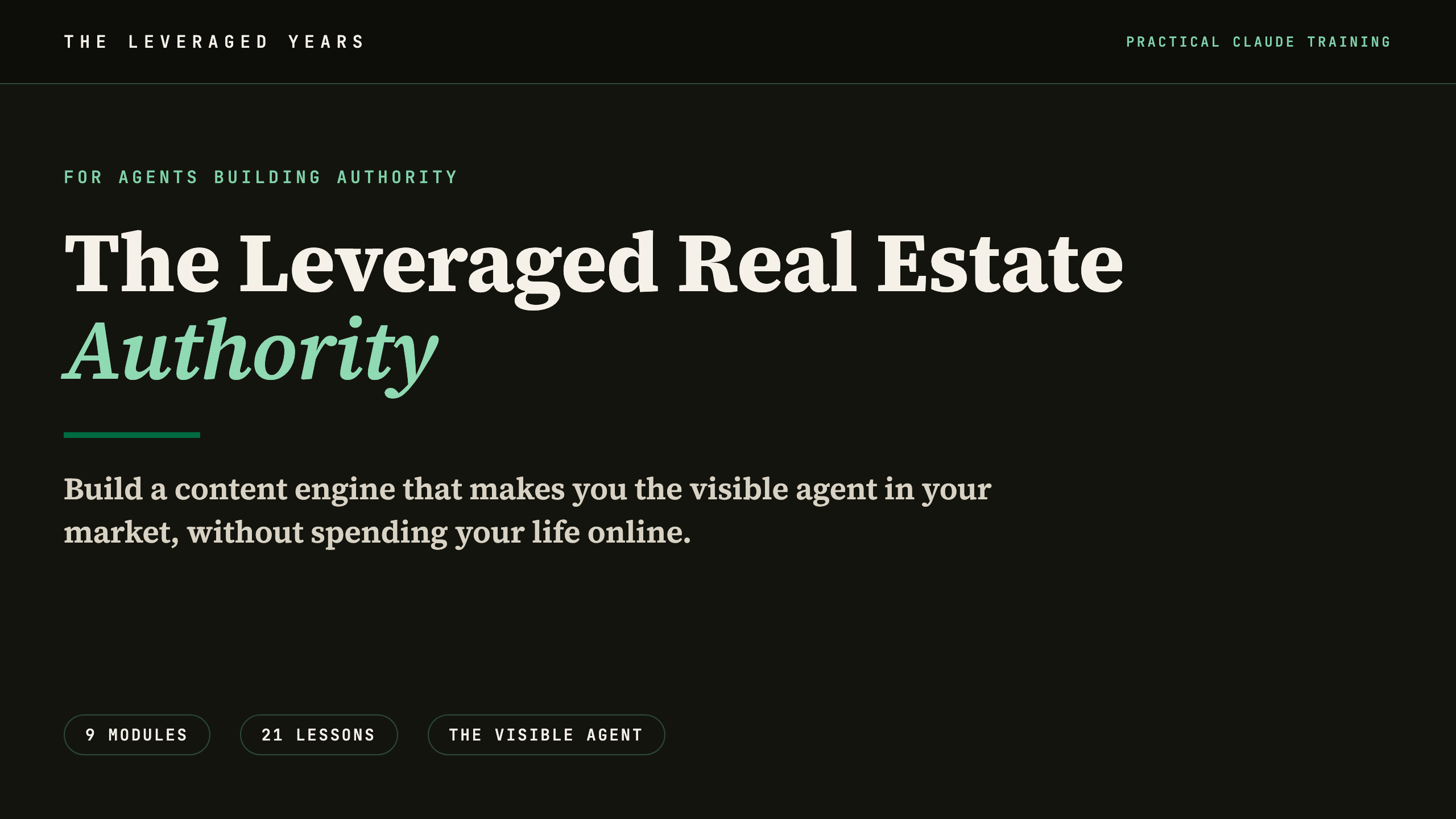 The Leveraged Real Estate Authority