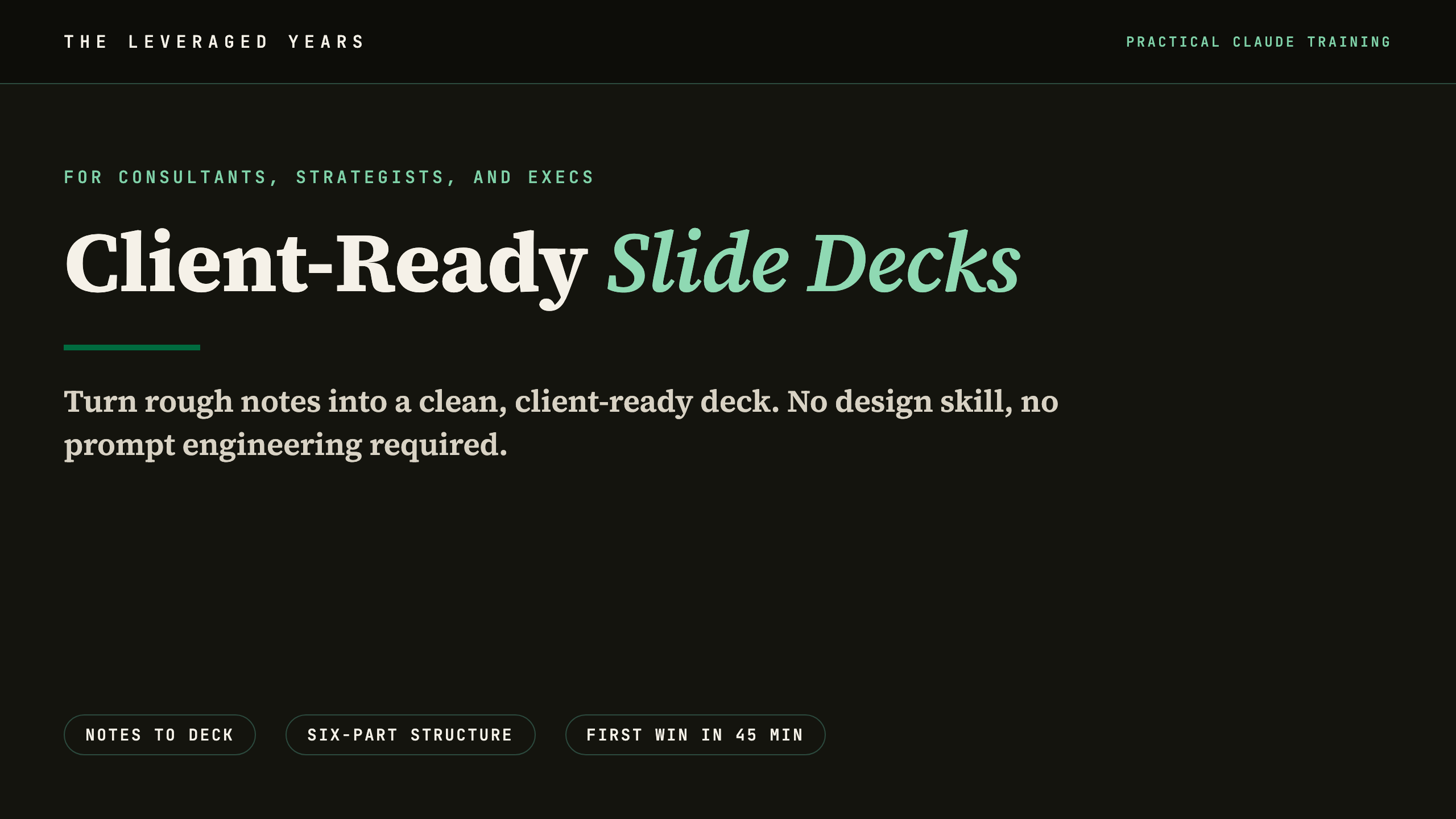 Client-Ready Slide Decks with AI course cover