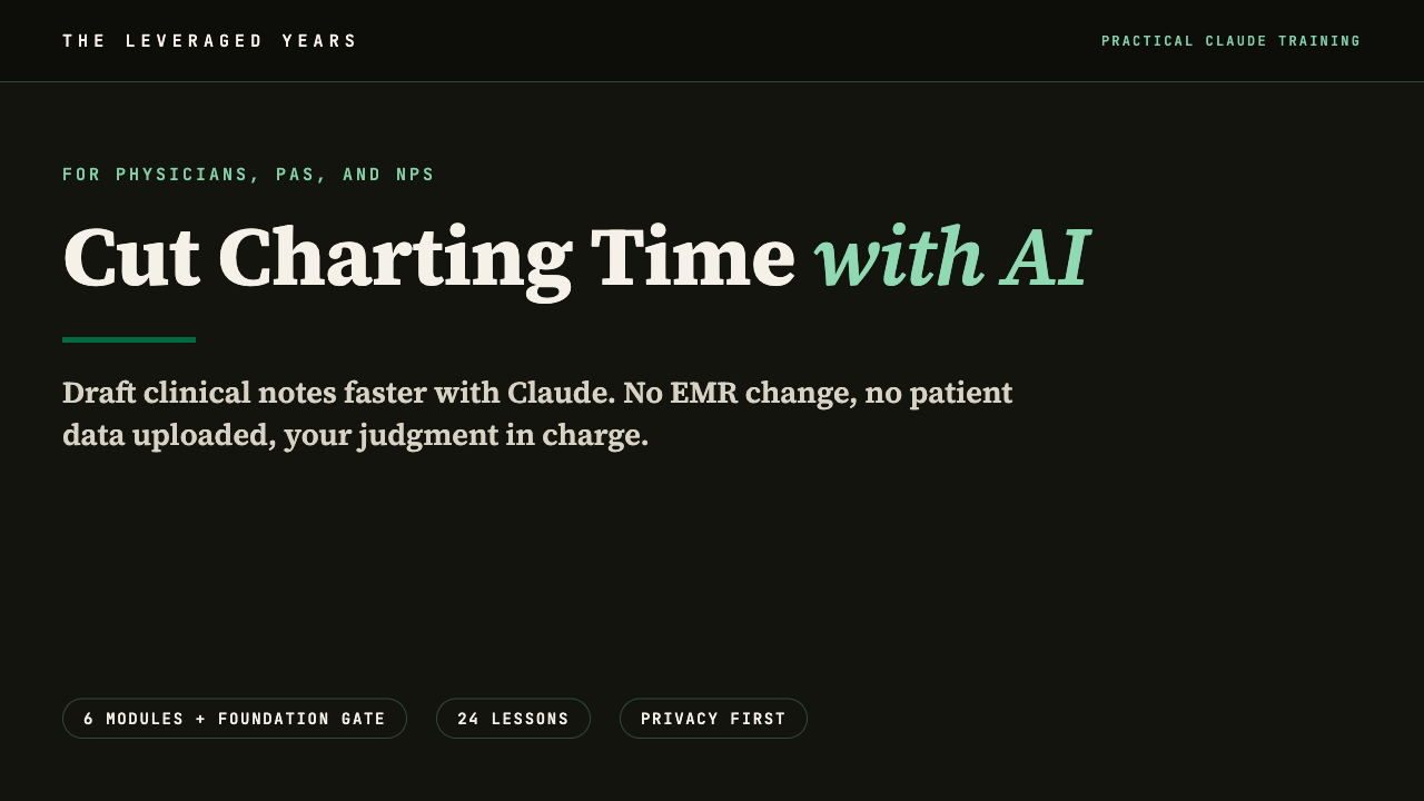 Cut Charting Time with AI: Practical Notes for Physicians