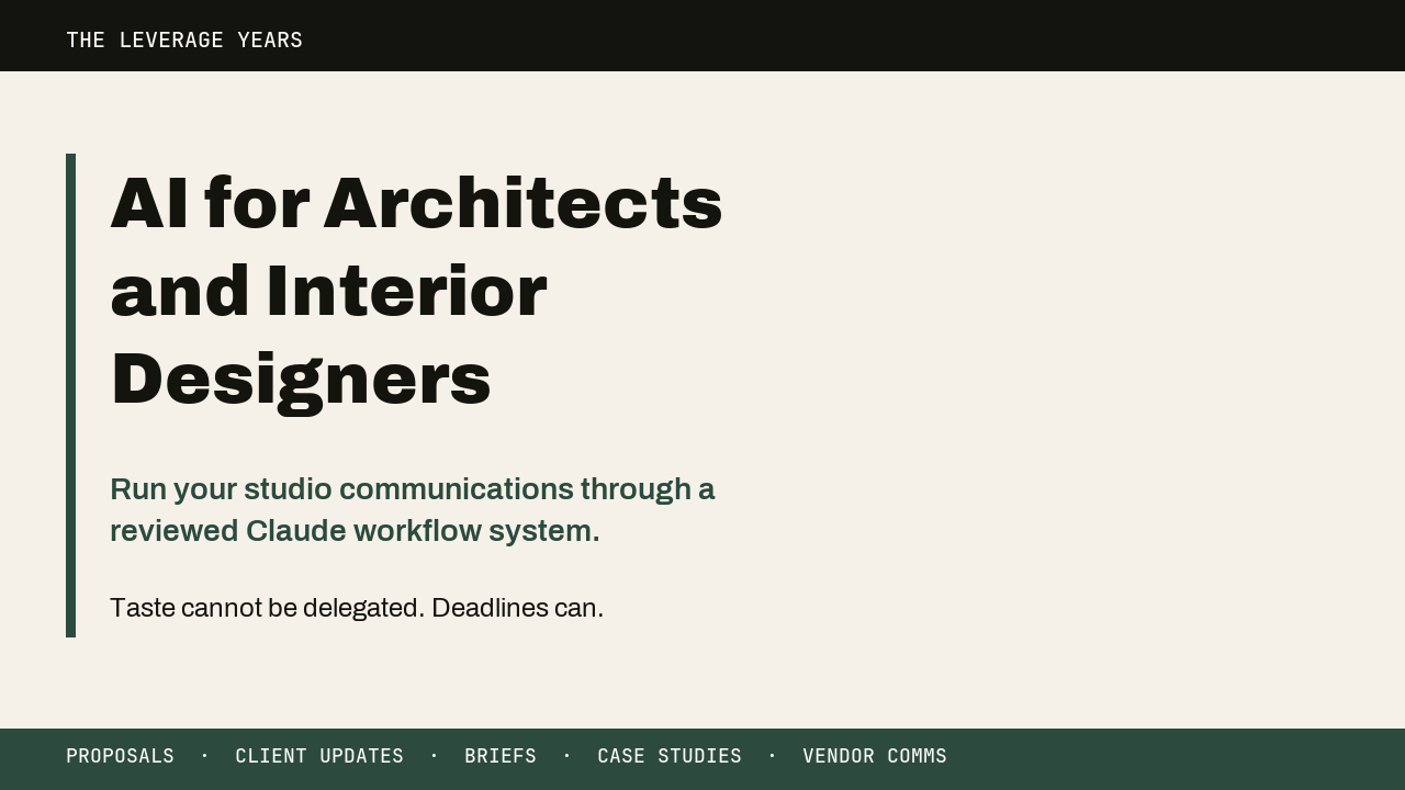 AI for Architects and Interior Designers course card