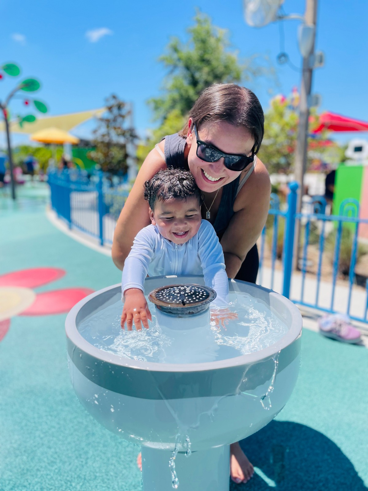 Professional nanny supporting a child
