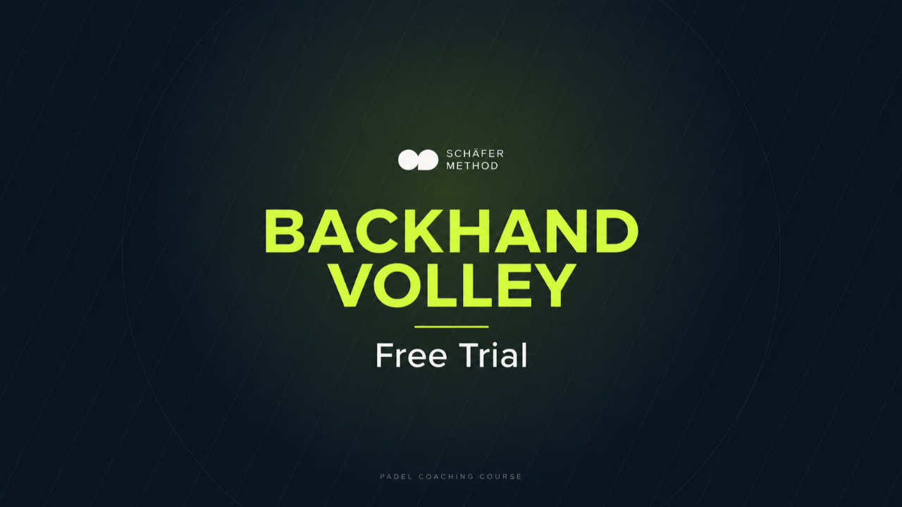 Backhand Volley free trial — Schäfer Method