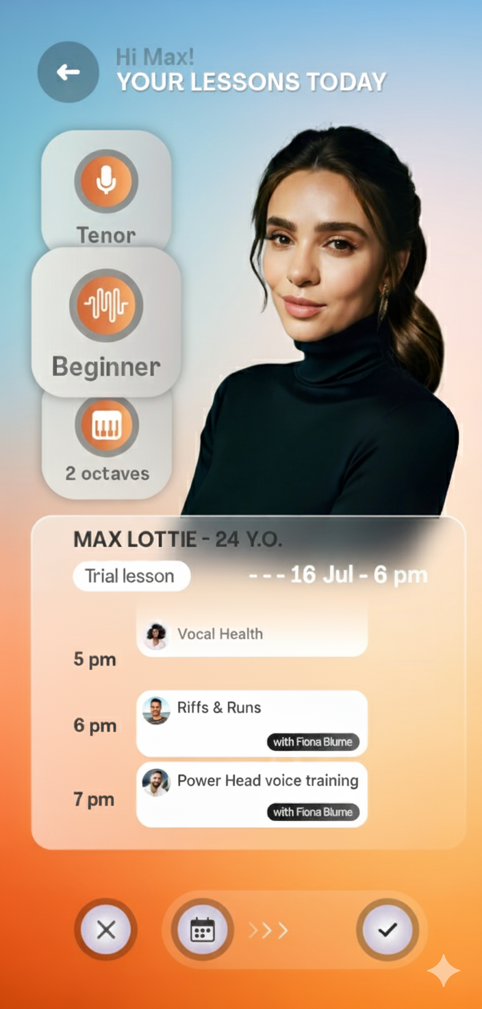 Personalized coaching app screen