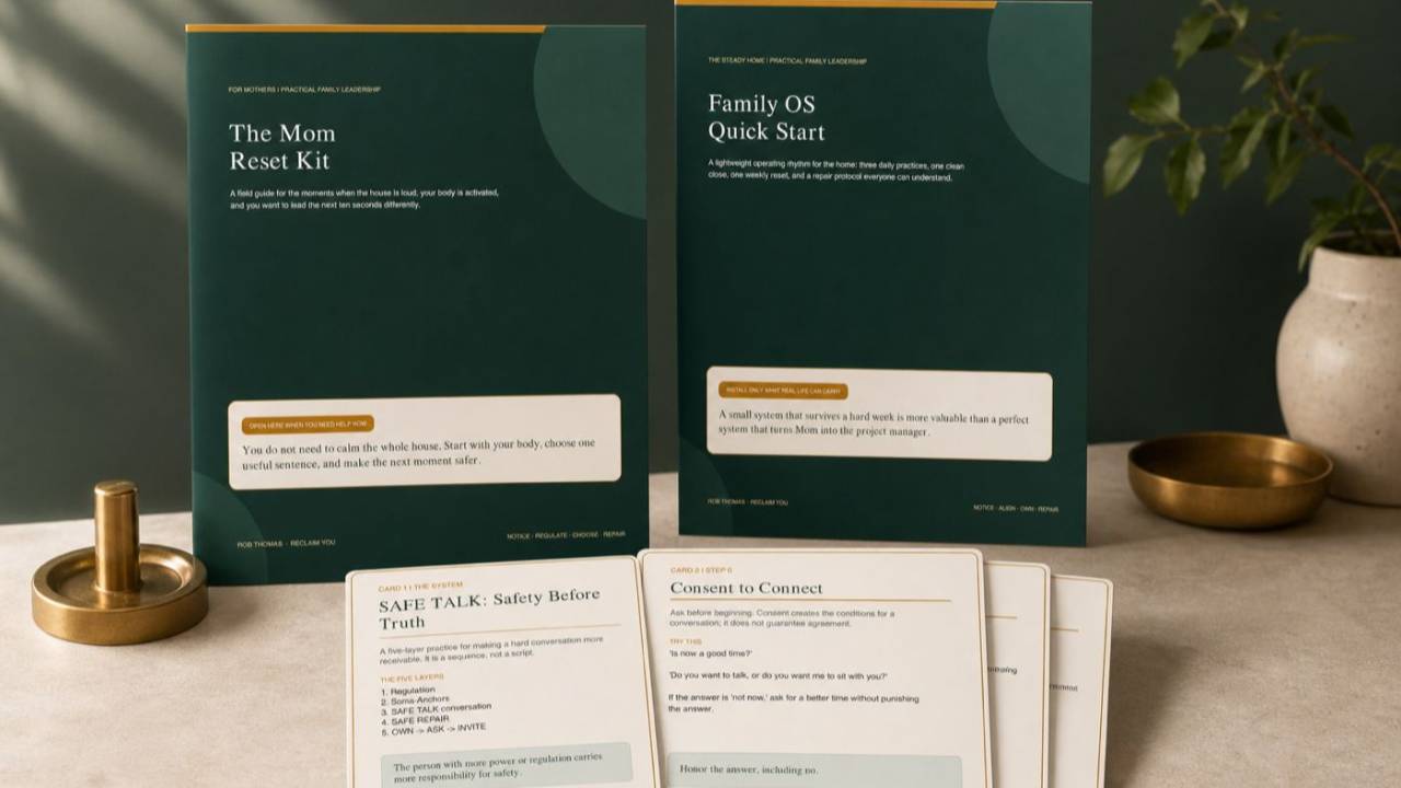 The Steady Home Bundle — Mom Reset Kit, Family OS and SAFE TALK cards
