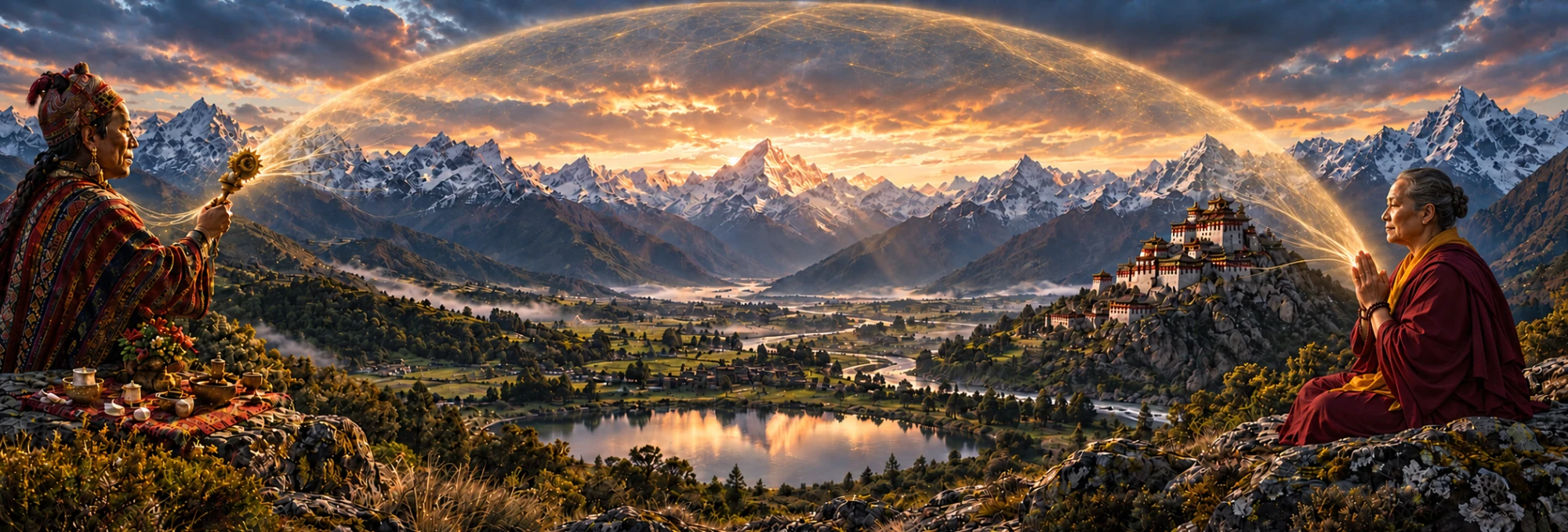 The Aegis living field across the Andes and Himalayas