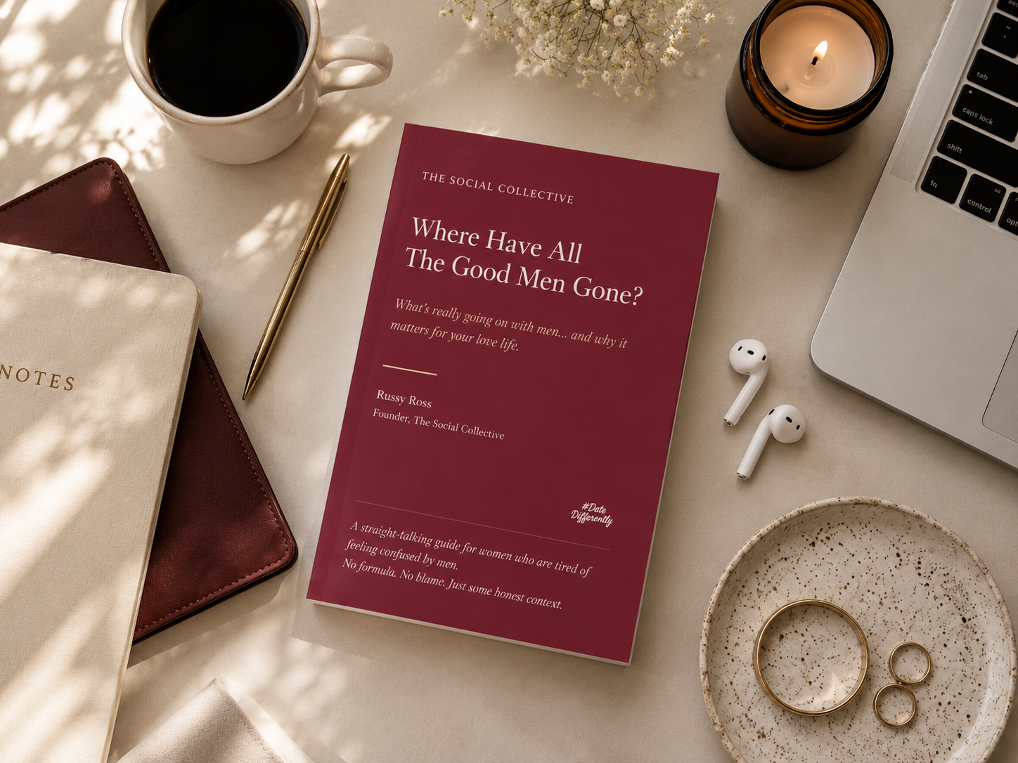 Where Have All The Good Men Gone paperback on a desk