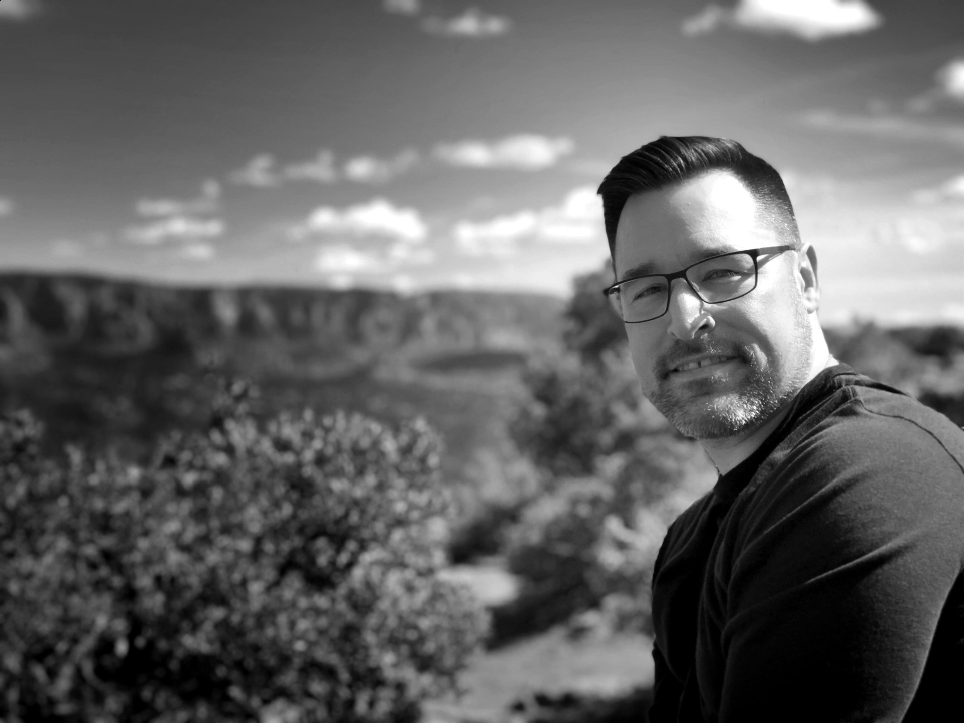 Picture of Ryan Barrett, The Conscious Astrologer on Doe Mountain in Sedona, AZ