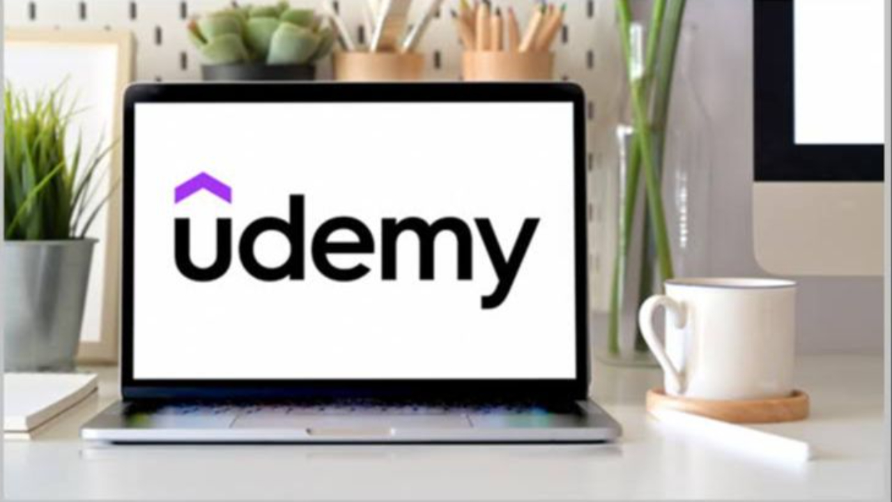 udemy course showing on a laptop