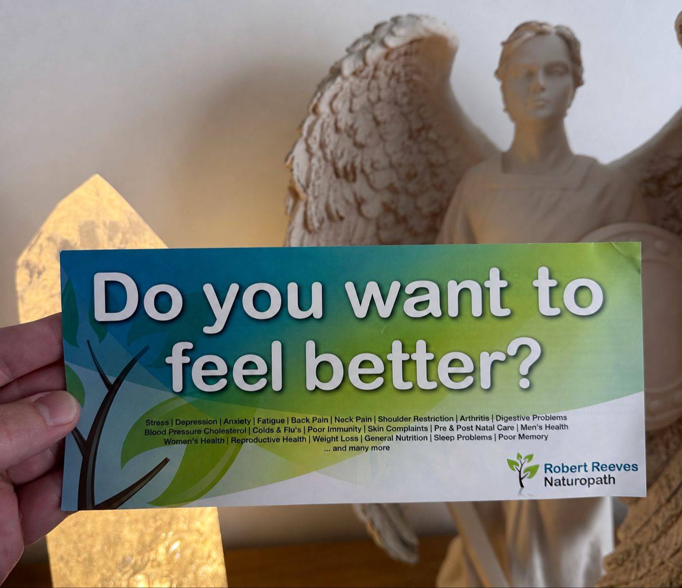 Original flyer from Robert Reeves' naturopathic clinic