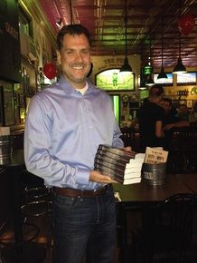 Dan dropping off the first 6 signed copies at The Pub