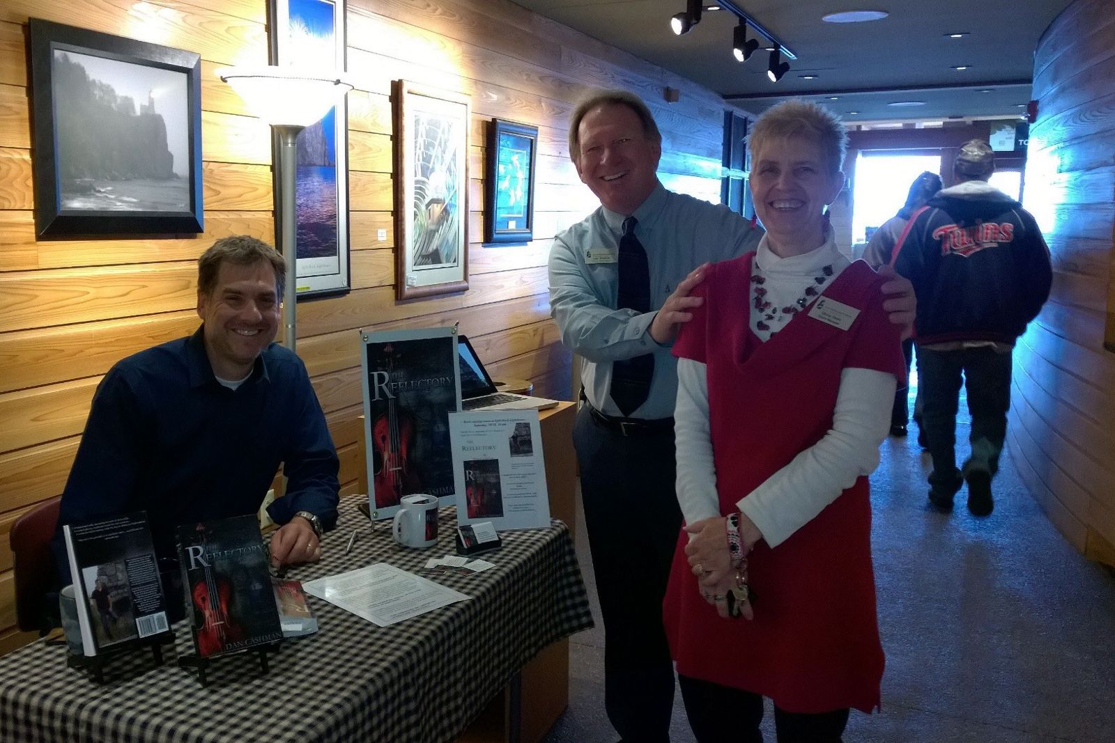 Signing books at Split Rock Lighthouse