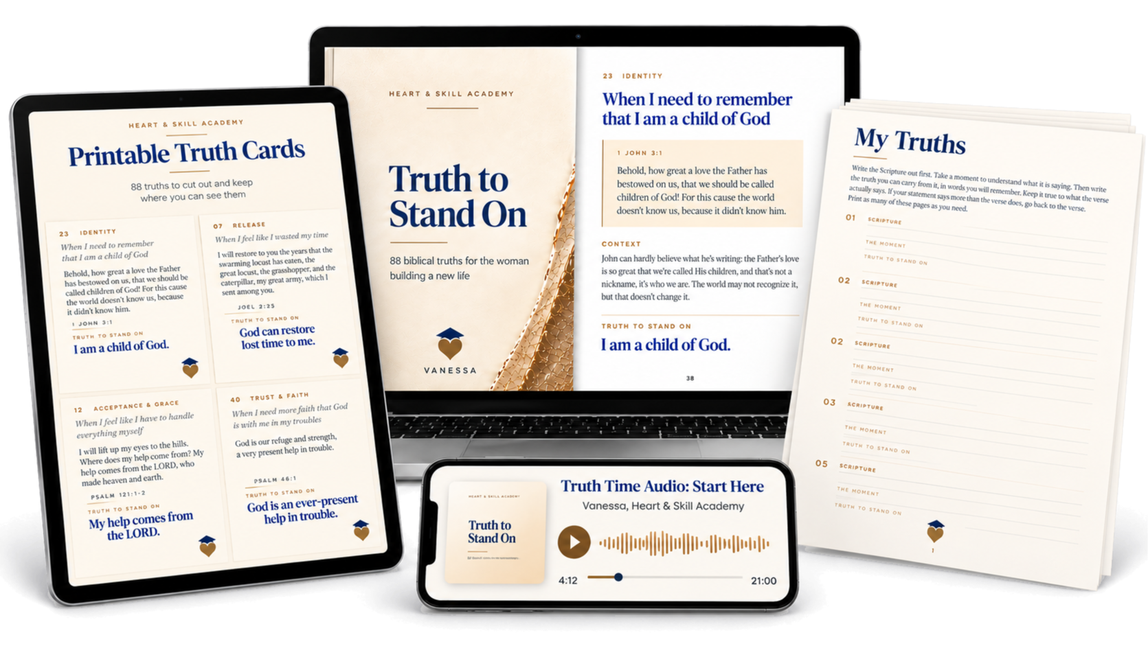 Truth to Stand On digital pack: guide, printable cards, and audio