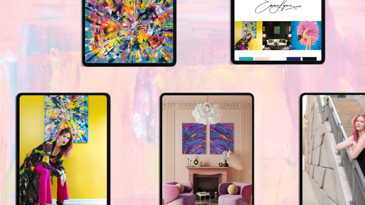 Emma website design mockup