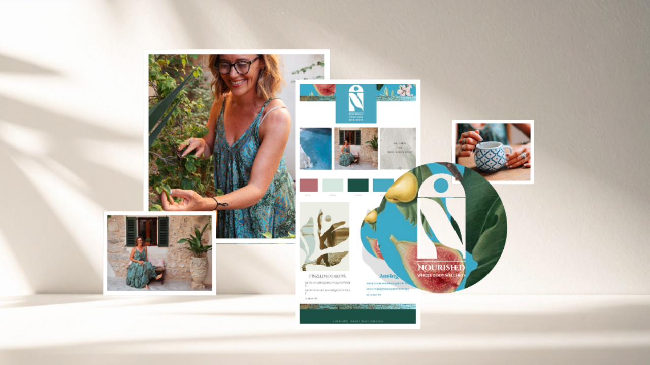 Nourished Whole Body Wellness brand mockup