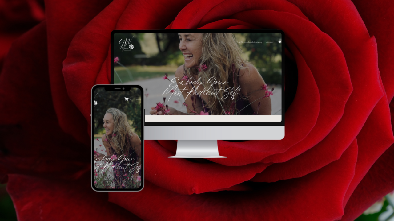 Your Womanhood Academy website mockup