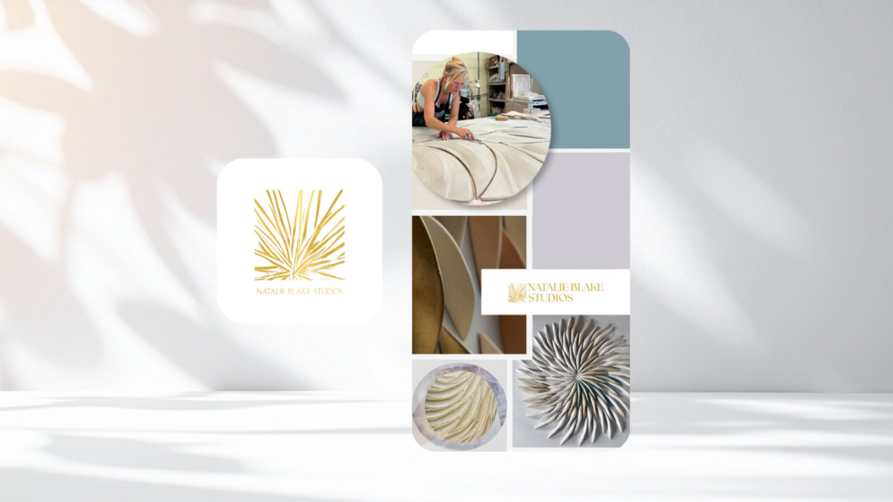 Natalie Blake Studios brand mockup