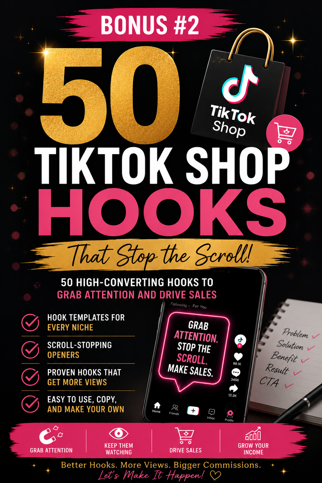 50 TikTok Shop Hooks That Stop the Scroll