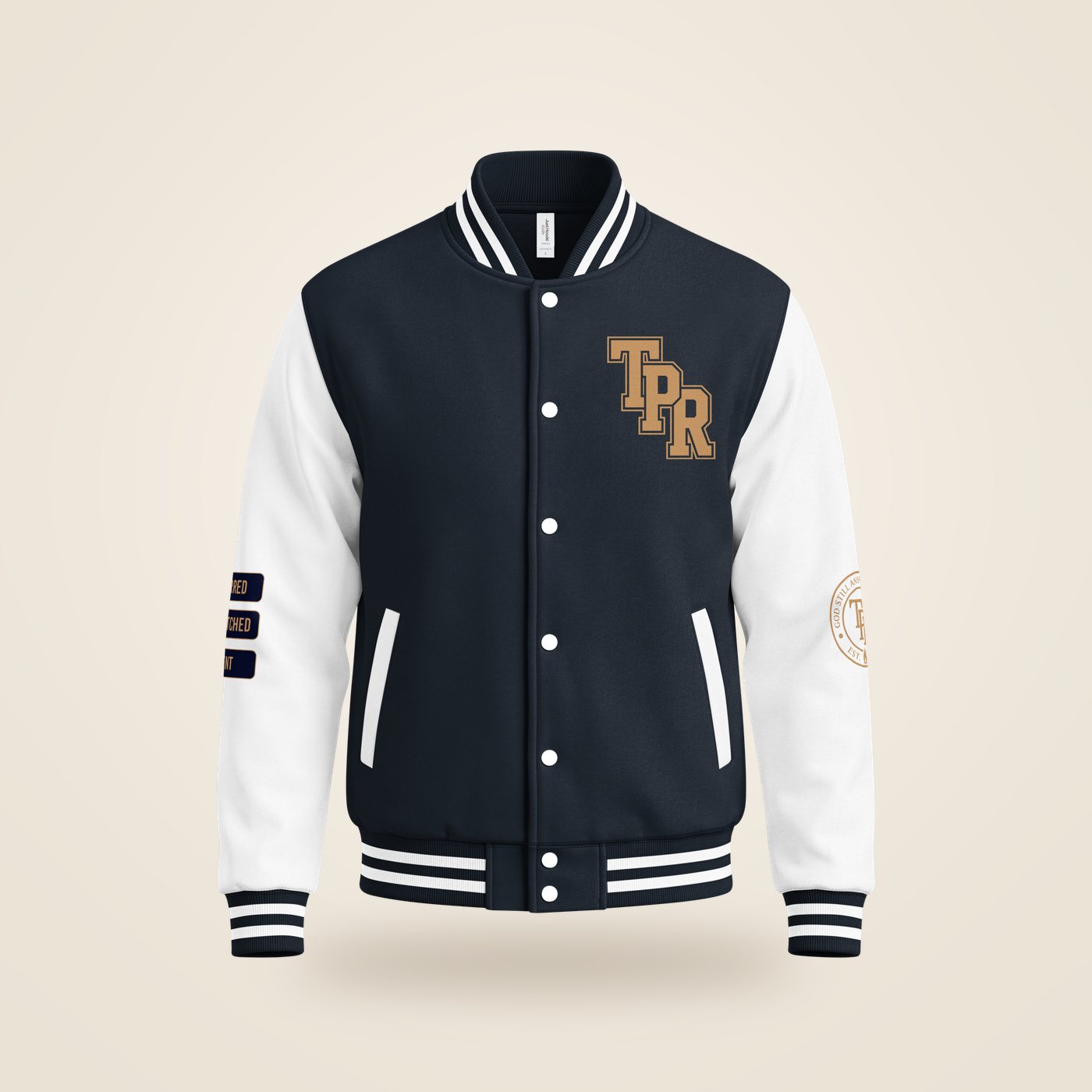 Prayer Army letterman jacket front