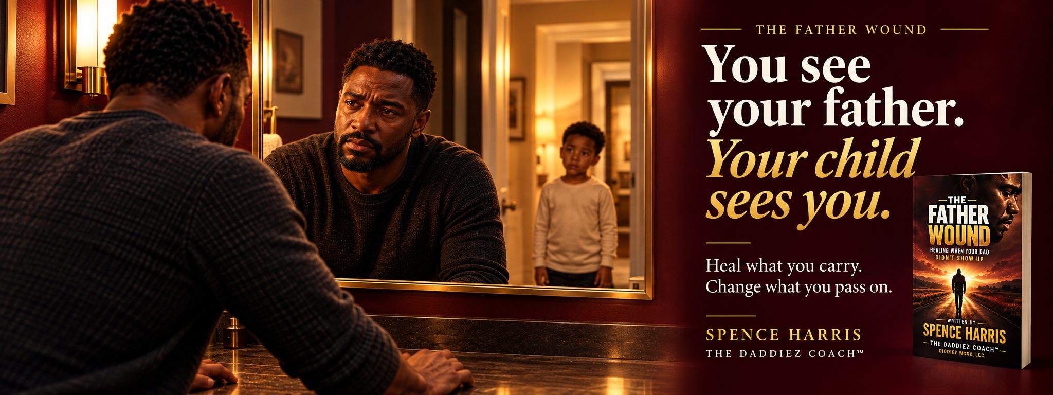 You see your father. Your child sees you. Heal what you carry. Change what you pass on. — The Father Wound by Spence Harris