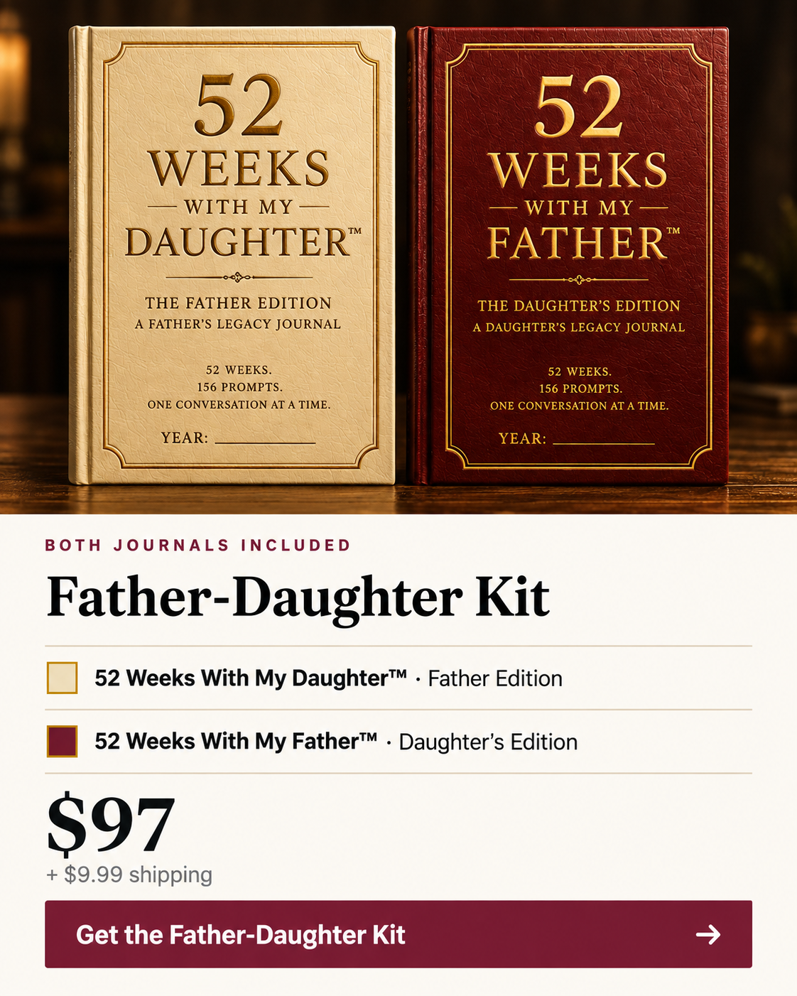 The Father-Daughter Kit: 52 Weeks With My Daughter and 52 Weeks With My Father, Daughter’s Edition
