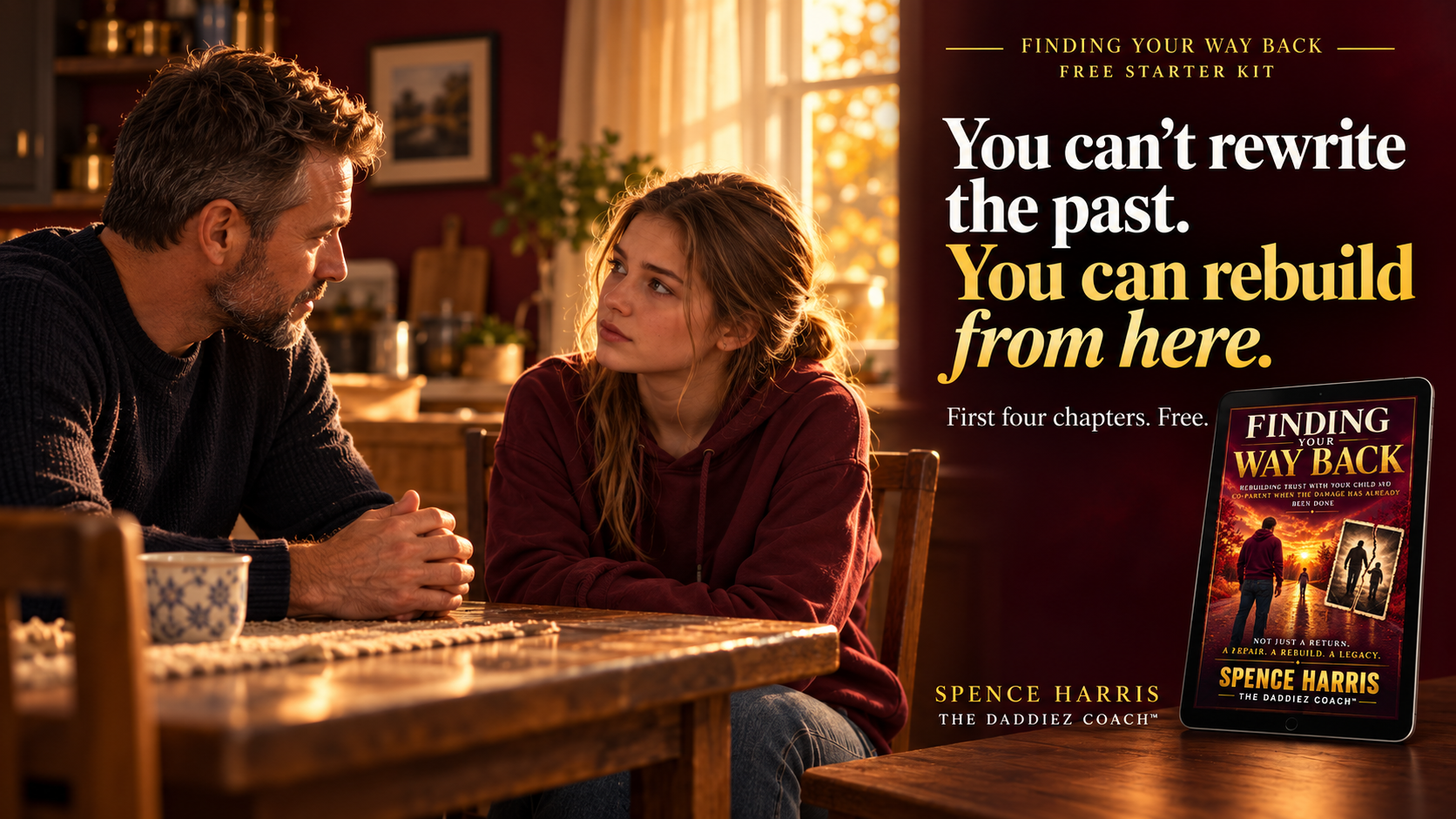 Finding Your Way Back Free Starter Kit — a father and daughter reconnect. First four chapters. Free.
