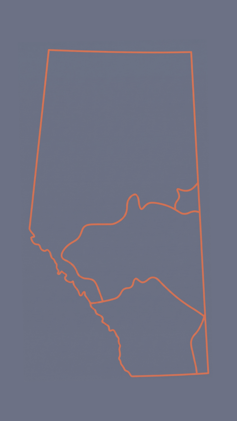 Illustration of Alberta treaty territory bounaries
