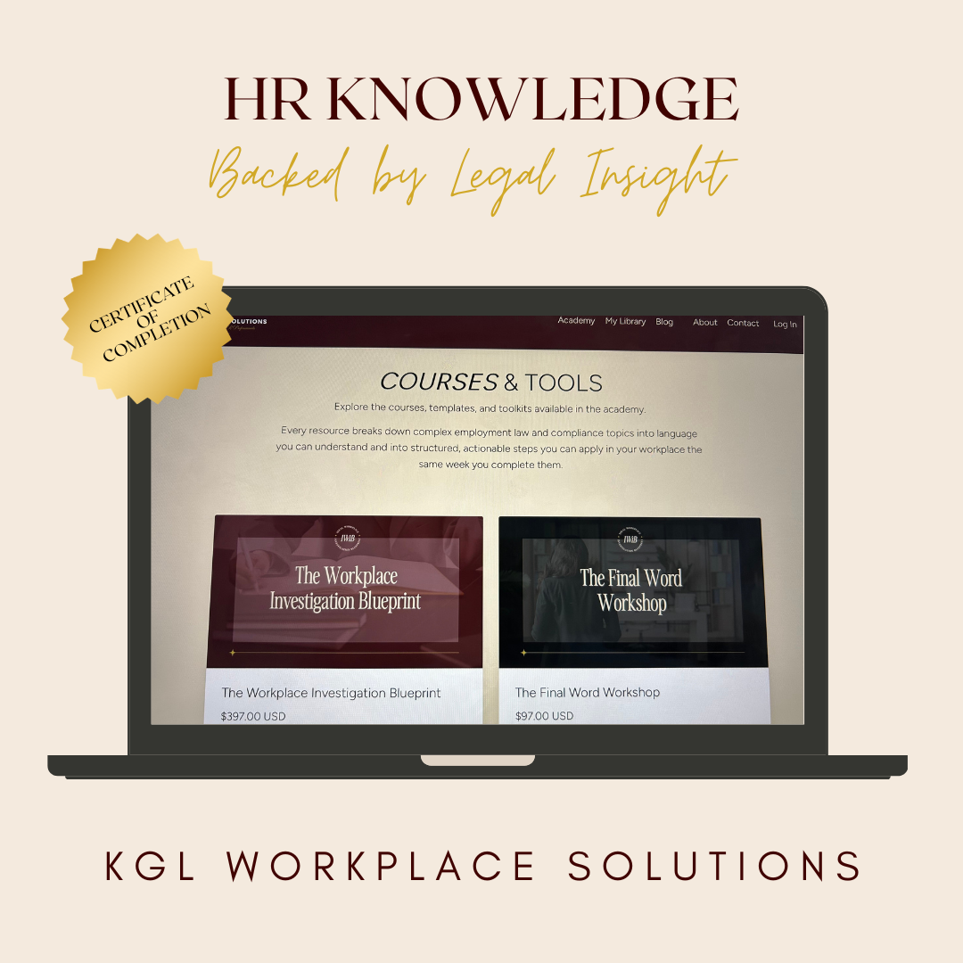 Workplace investigation training for HR professionals