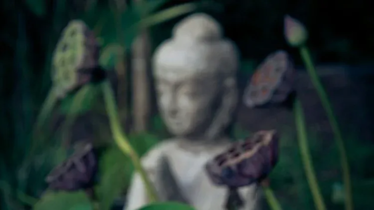 statue in meditation