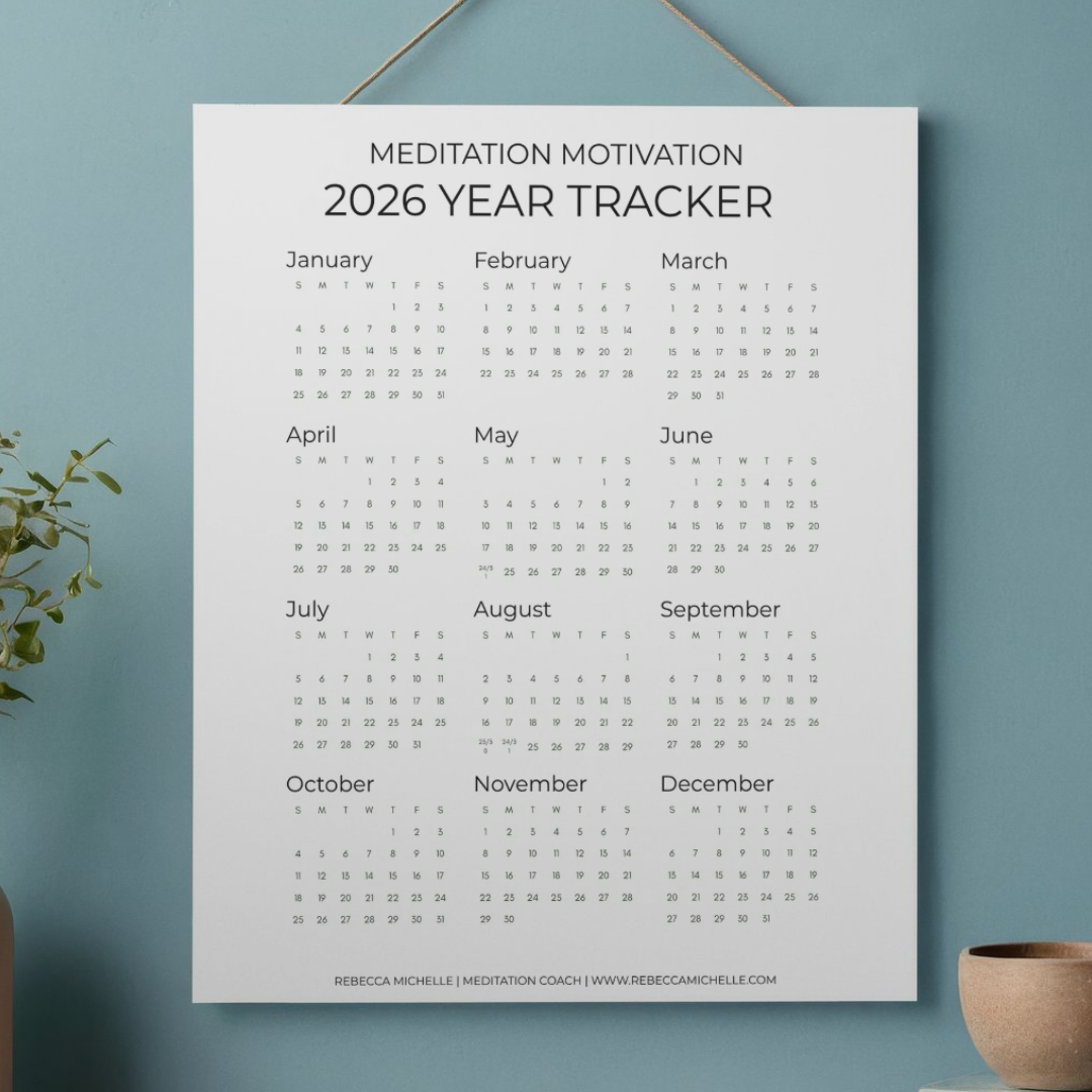 meditation calendar hanging on the wall 
