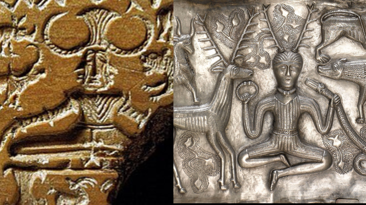 the Indus Valley seal and Cernunnos of the Gunderstrup Cauldron - the horned gods