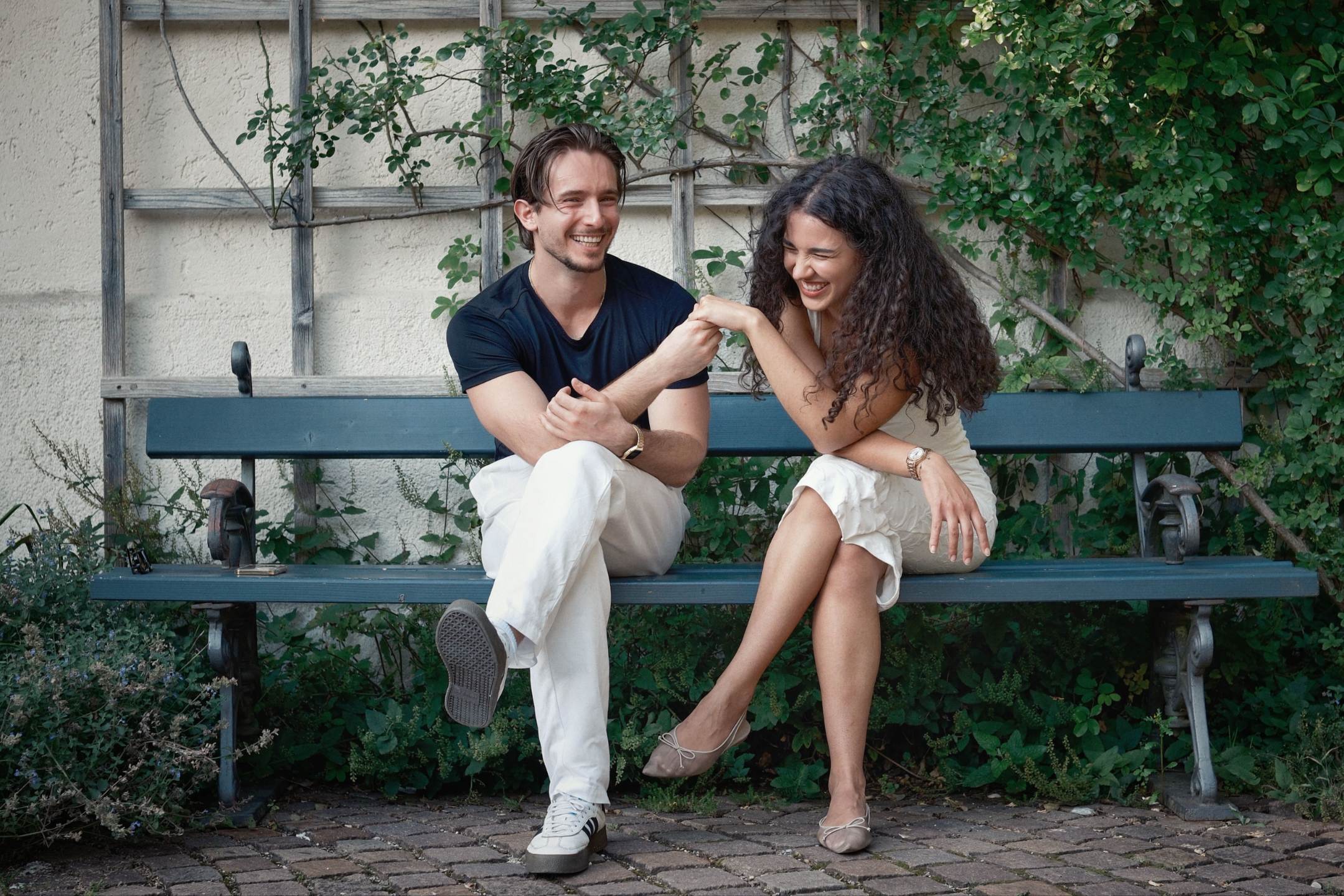 A couple in intimate conversation