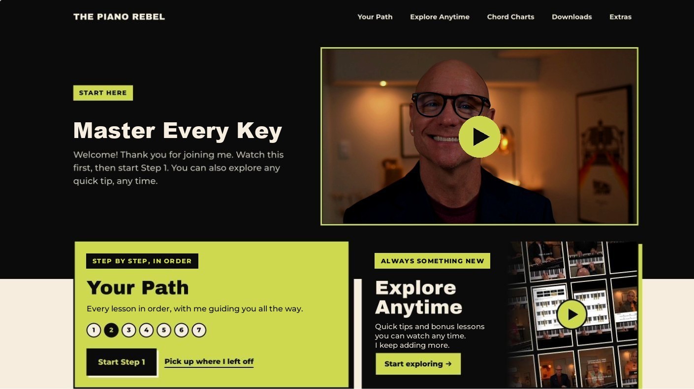 Inside the course: Your Path, step by step, and Explore Anytime, quick tips and bonus lessons