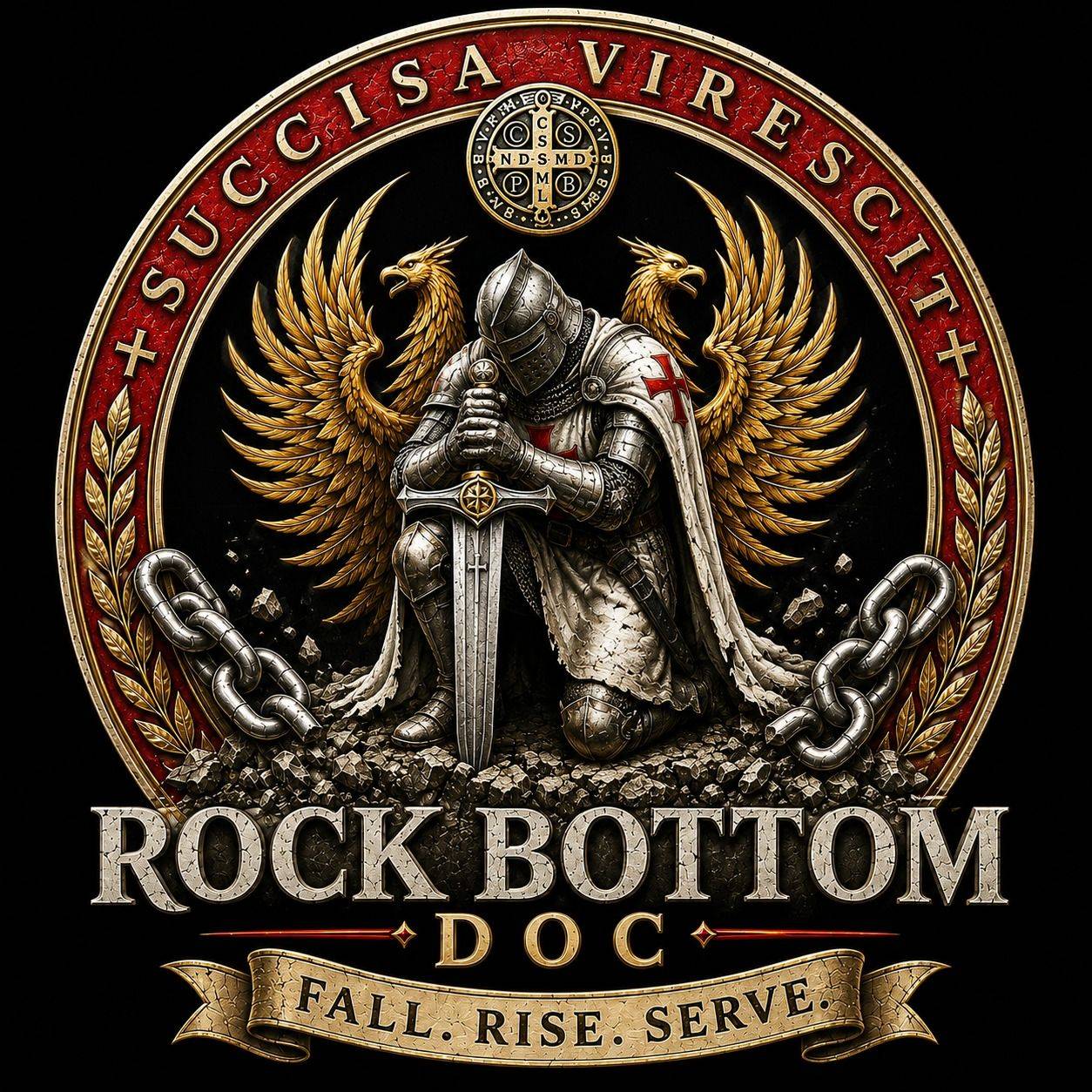The Rock Bottom Doc Crest