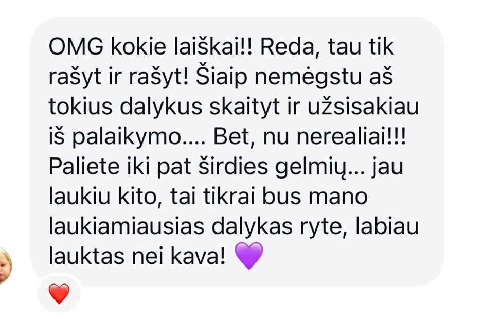 Atsiliepimas apie 24 dienų laiškų mentorystę