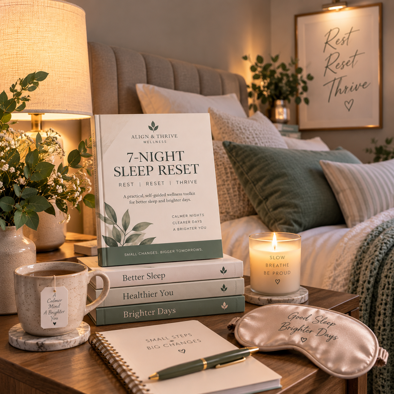 Align & Thrive 7-Night Sleep Reset workbook preview
