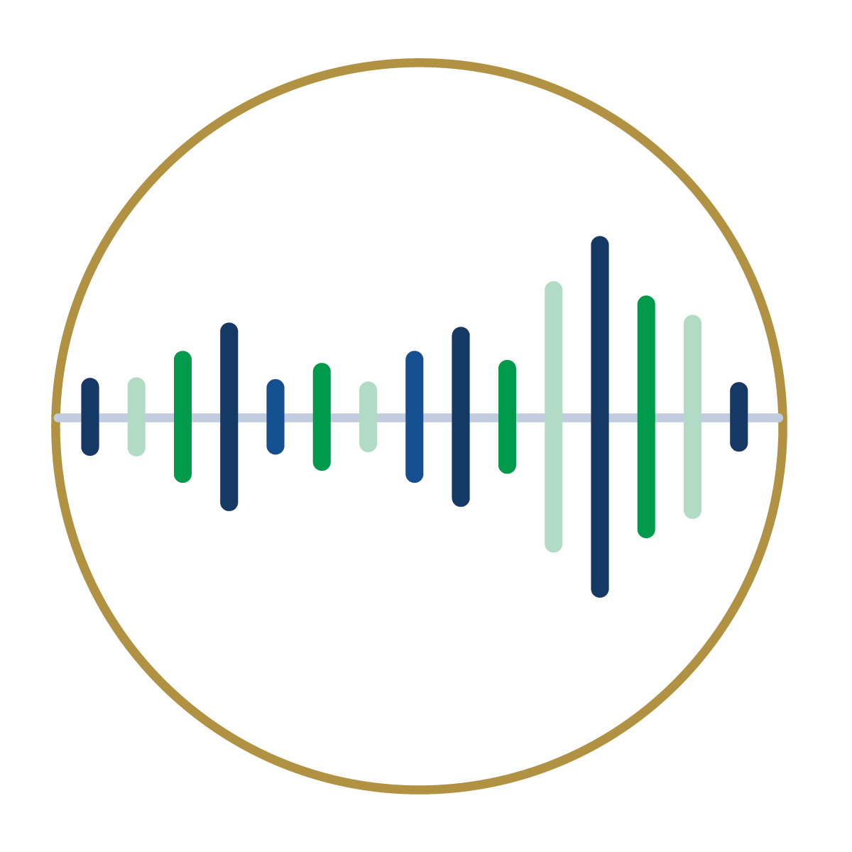 The Listening key, an audio waveform