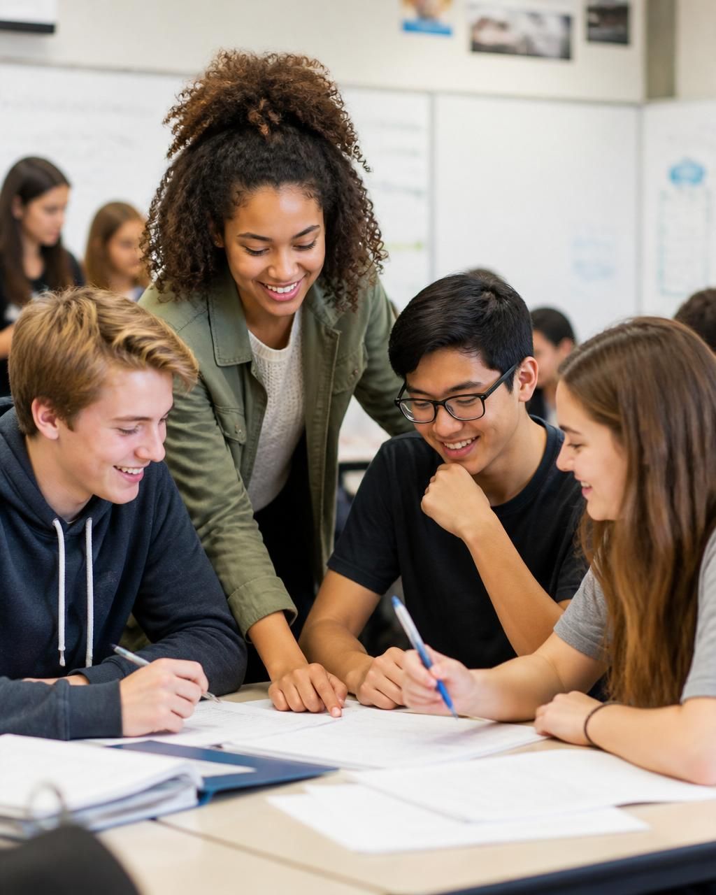 Secondary educator coaching students strengths-based