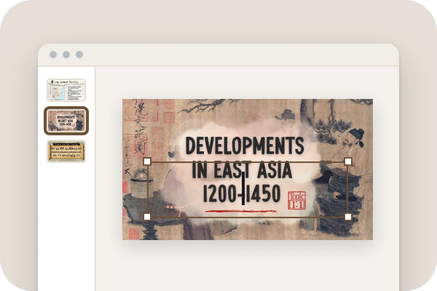 The Topic 1.1 lecture open in a slide editor