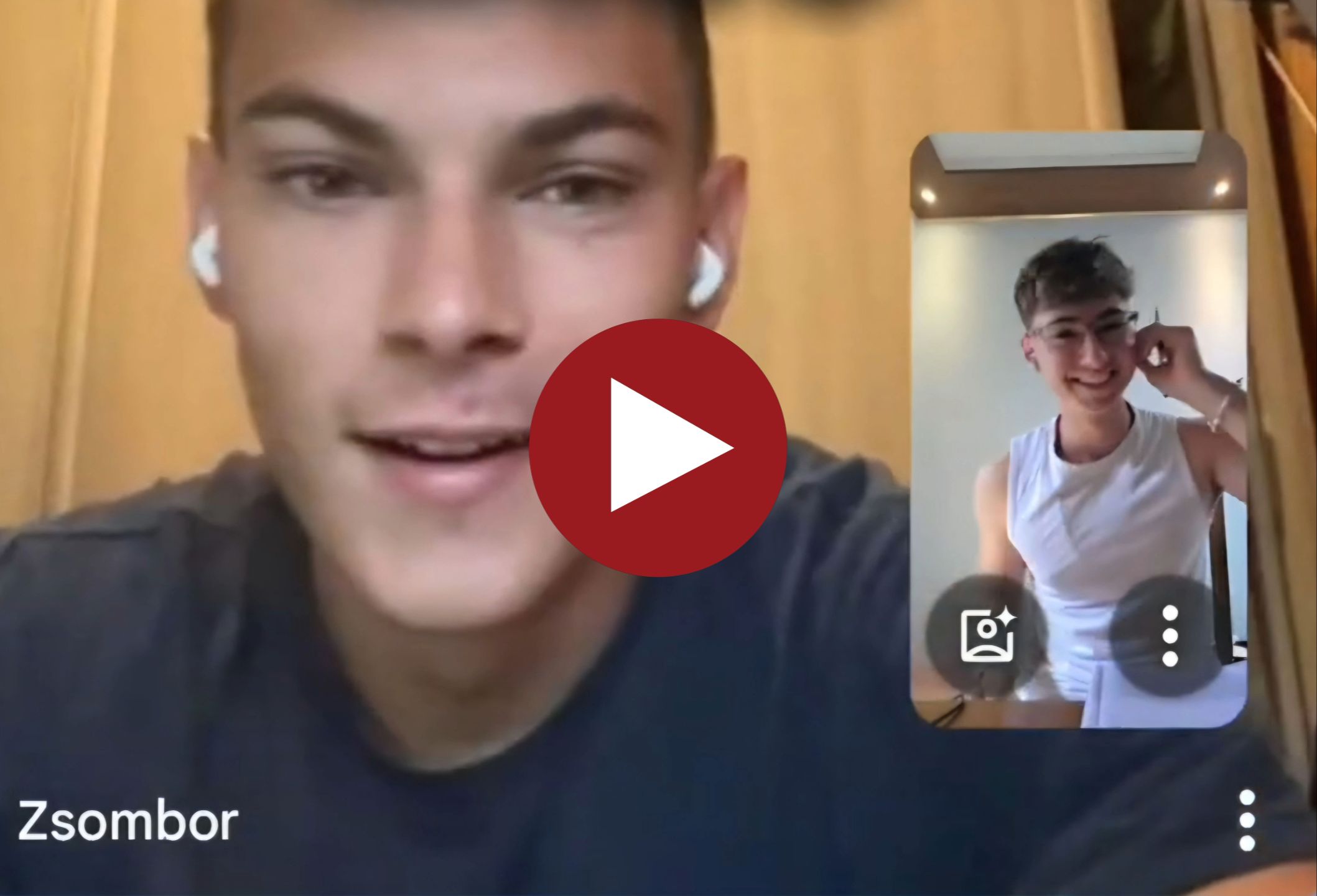 Zsombor videóbeszélgetésben Bencével