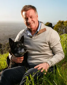 Mark Aiston with his dog