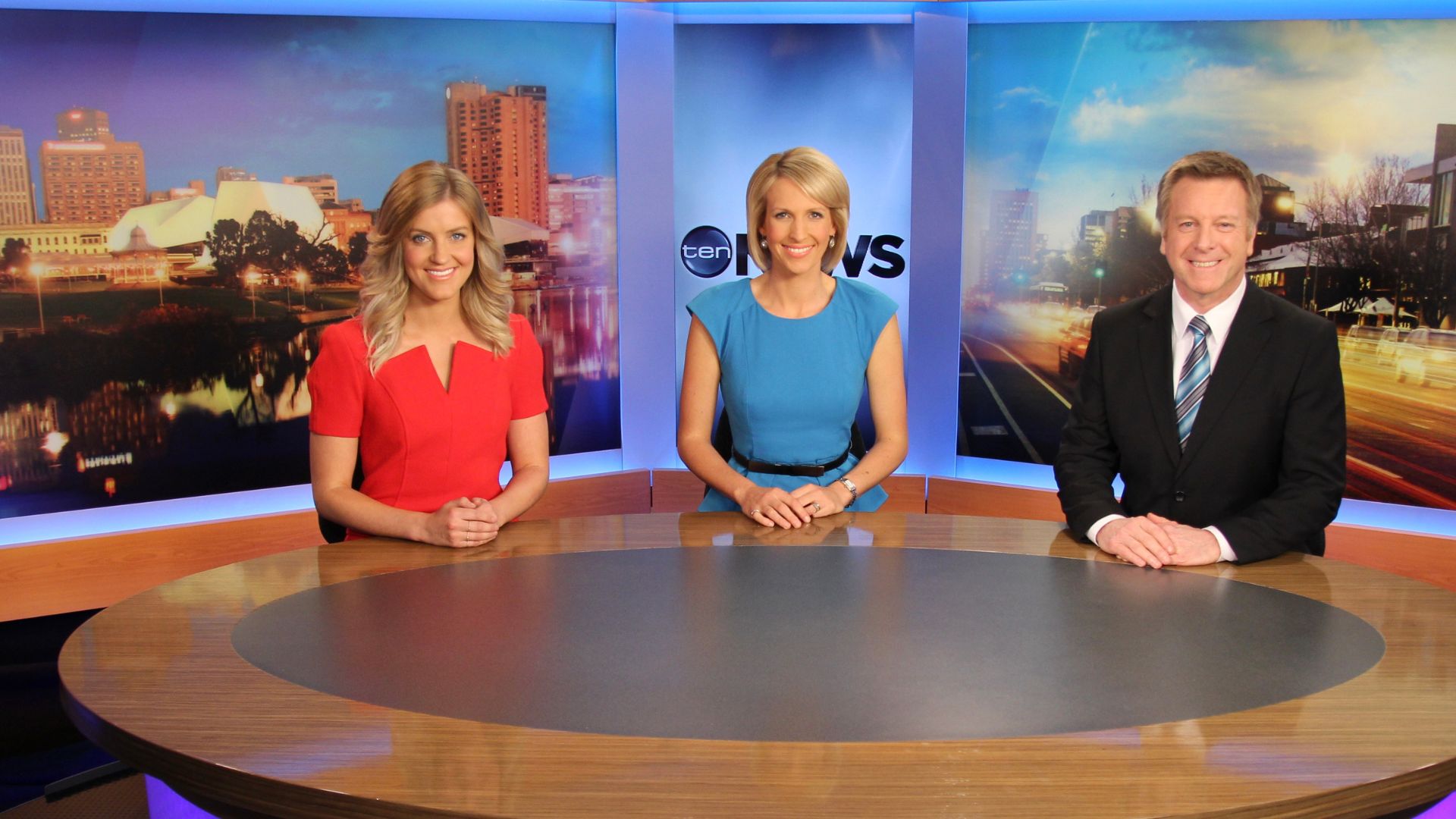 Mark Aiston at the Channel 10 news desk